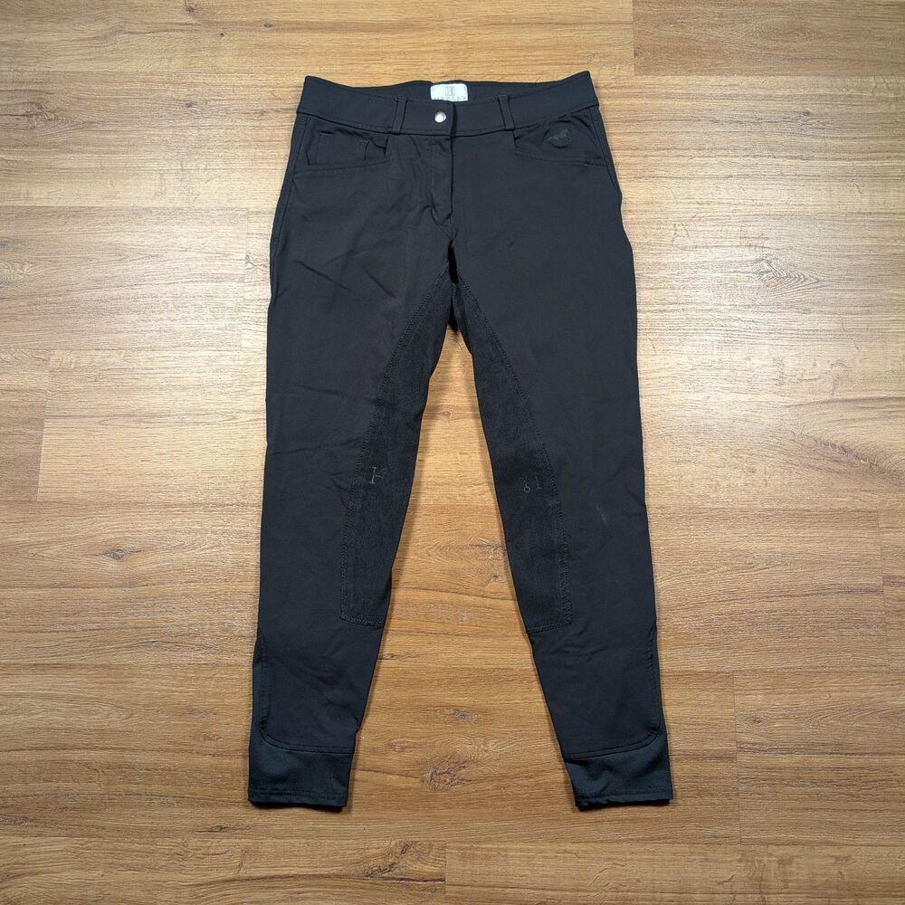 Hadley by SmartPak Equestrian Breeches 30L Black Riding Pants Fit Grip Full Seat